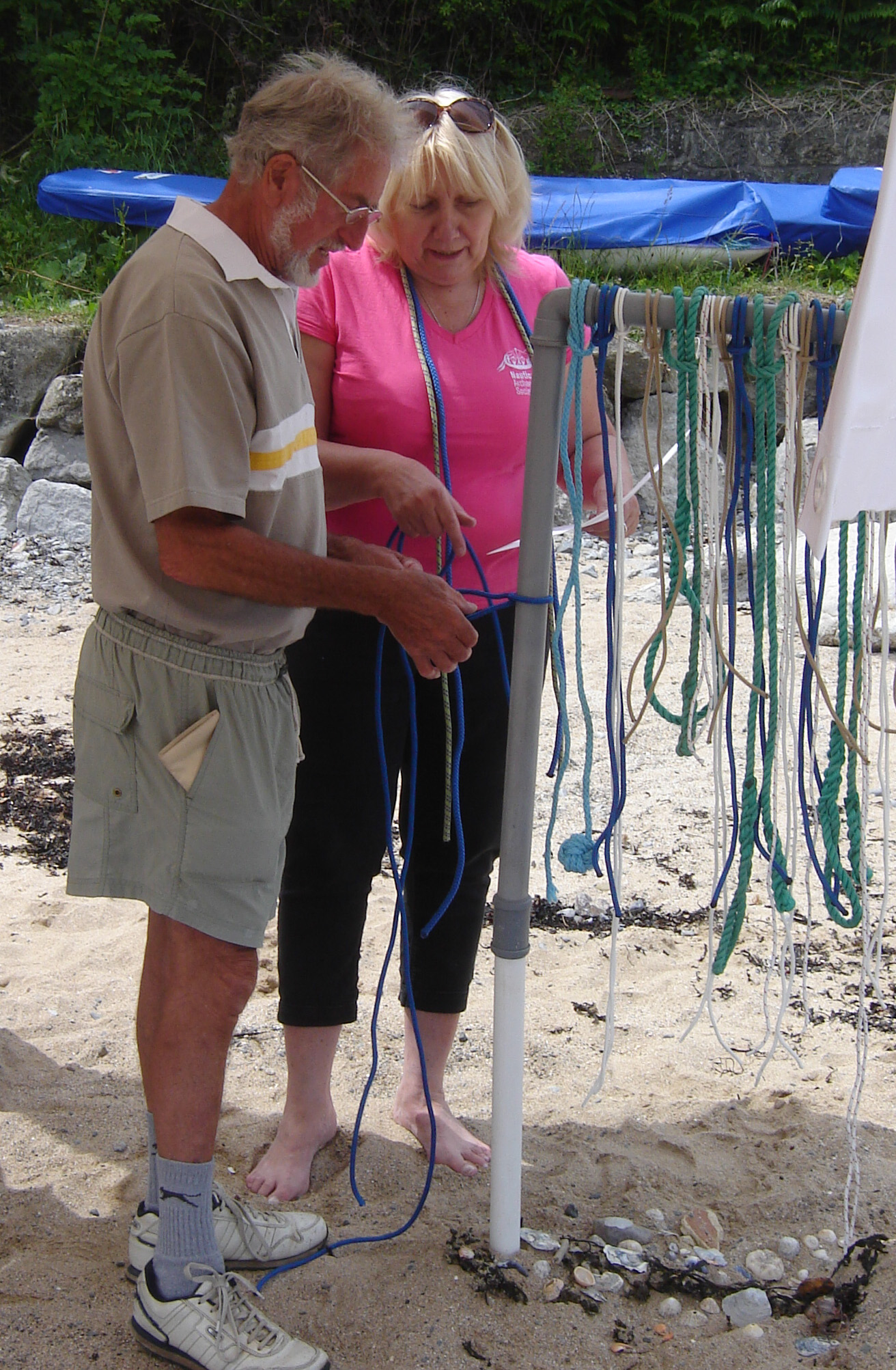 Trying your hand at tying knots